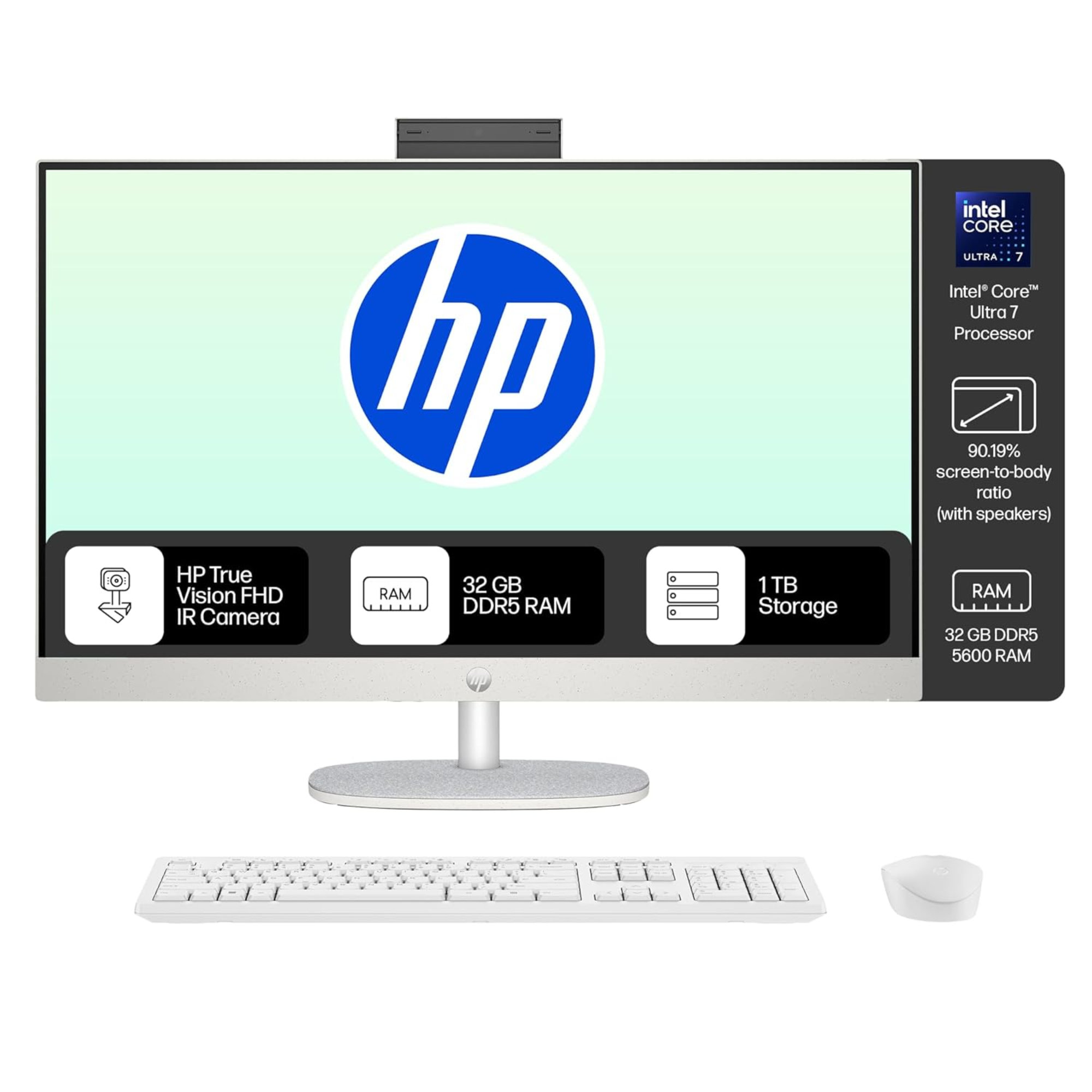 HP All-in-One, Intel Core Ultra 7 155U (32GB DDR5,...